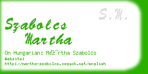 szabolcs martha business card